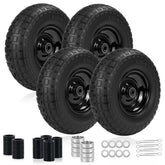 eshcol front wheel assembly showing steel rim and polyurethane tire for durability