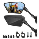 Esploratori front mirror on handlebars showing slim profile and clear view