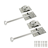 ESUDNT front view of two stainless latches showing durable construction
