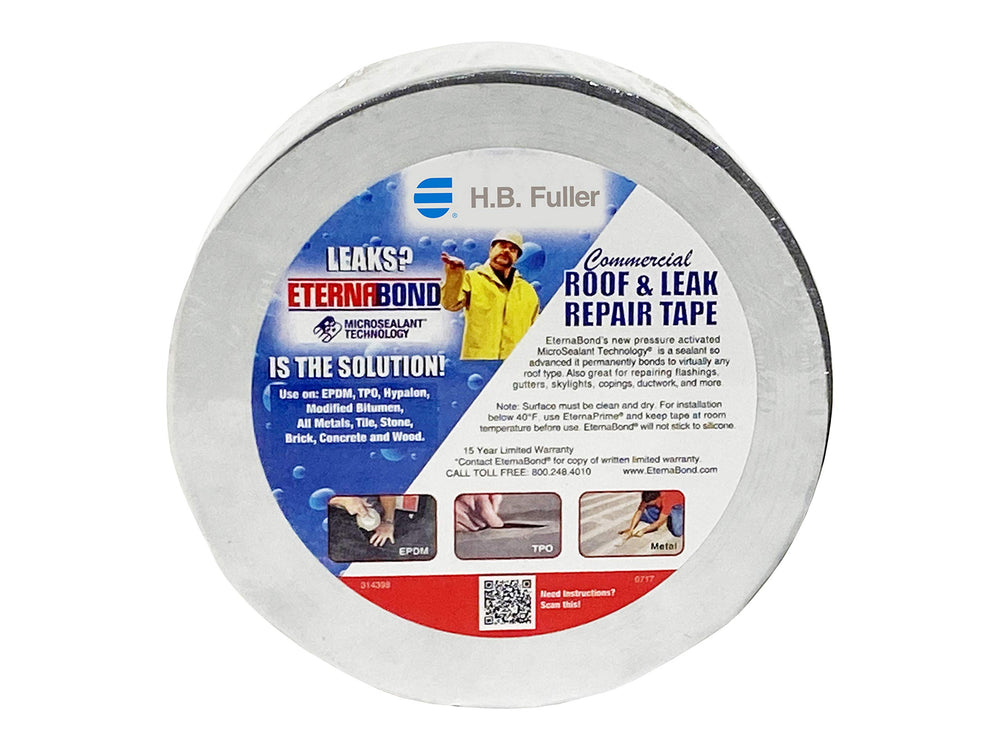 EternaBond roll front label showing product size and claims for easy identification