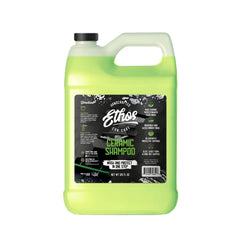 Ethos Handcrafted Car Care bottle front label showing product benefits