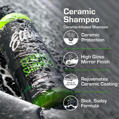 Ethos Handcrafted Car Care pouring shampoo concentrate for easy dilution