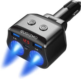 EUGIZMO front view showing ports and sockets for versatile charging