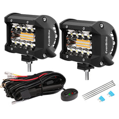 EverBrite front face of 4-inch LED pod showing lens and brightness benefit