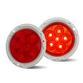 EVERESTHD front view of round LED trailer light showing clear stop tail visibility