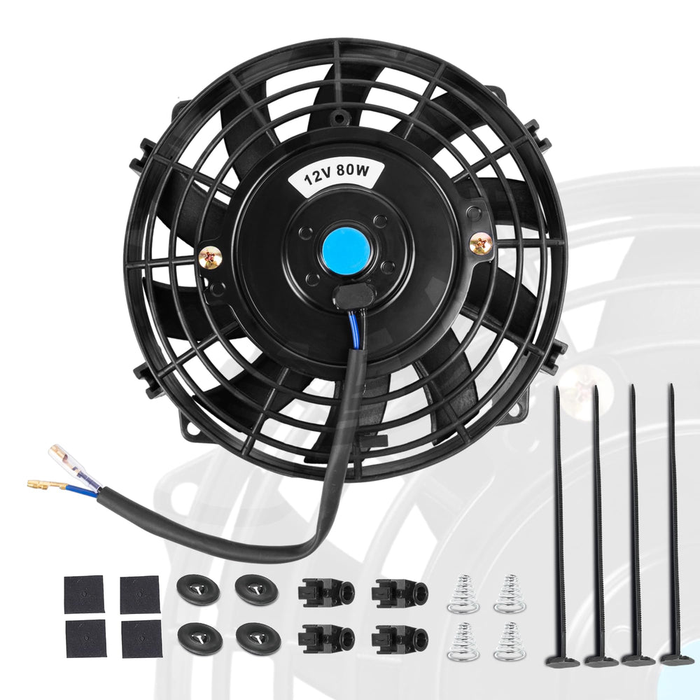 EVERESTWAY front view of 7-inch fan showing slim design and airflow benefit