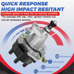 EVERESTWAY distributor installed in engine bay demonstrating direct-fit compatibility