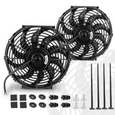 EVERESTWAY front view of 12-inch fan pair showing airflow advantage