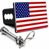 eVerHitch front view showing American flag emblem and polished finish benefits curb appeal
