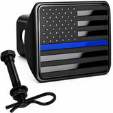 eVerHITCH front plate showing matte black flag cover and bold profile for durable protection
