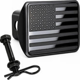 eVerHITCH front view showing matte black flag cover protecting receiver