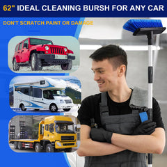 EVERRUSH in use washing SUV roof for safer high-reach cleaning benefit