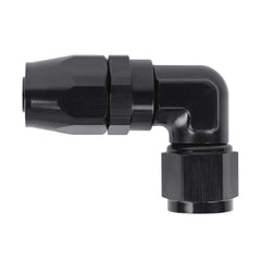 EVIL ENERGY 8AN 90° fitting front view shows compact forged design for tight spaces