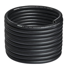 EVIL ENERGY front view of 25ft fuel injection hose showing full coiled length and labeling, ready to install