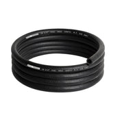 EVIL ENERGY front view of coiled 3/4" fuel hose showing label and length benefit