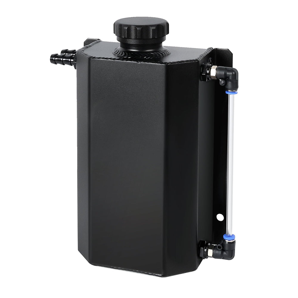 EVIL ENERGY front view of black 2L tank showing compact design and durability