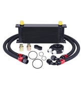 EVIL ENERGY front view of oil cooler kit showing compact fit and performance