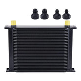 EVIL ENERGY front view of oil cooler showing compact black aluminum core and mounting points benefits improved cooling