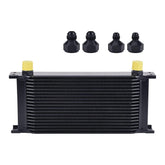 EVIL ENERGY front view oil cooler showing fins and mounting points, improves heat dissipation