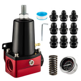 EVIL ENERGY front view of red regulator showing compact build and easy mounting