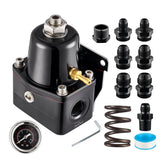 EVIL ENERGY front view of regulator showing ports and black finish for reliable fit