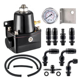 EVIL ENERGY front view regulator showing ports and black finish for easy installation