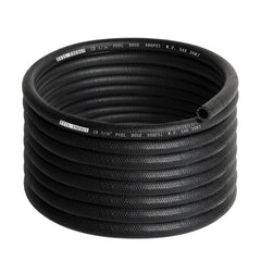 EVIL ENERGY front view of 20ft coiled 5/16" fuel hose showing compact storage and easy deployment