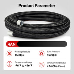 EVIL ENERGY installed hose in engine bay illustrating proper routing and high-temperature use