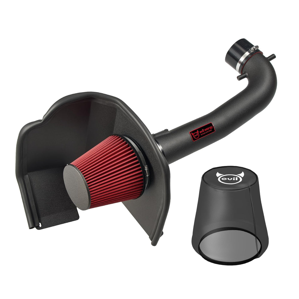 EVIL ENERGY front packaging view showing complete cold air intake kit and components