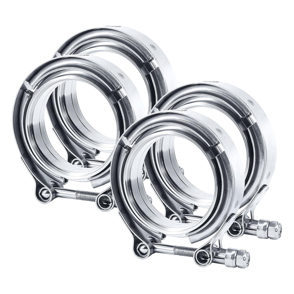 EVIL ENERGY front view of 3.0 inch V-band clamp showing secure fit and durability