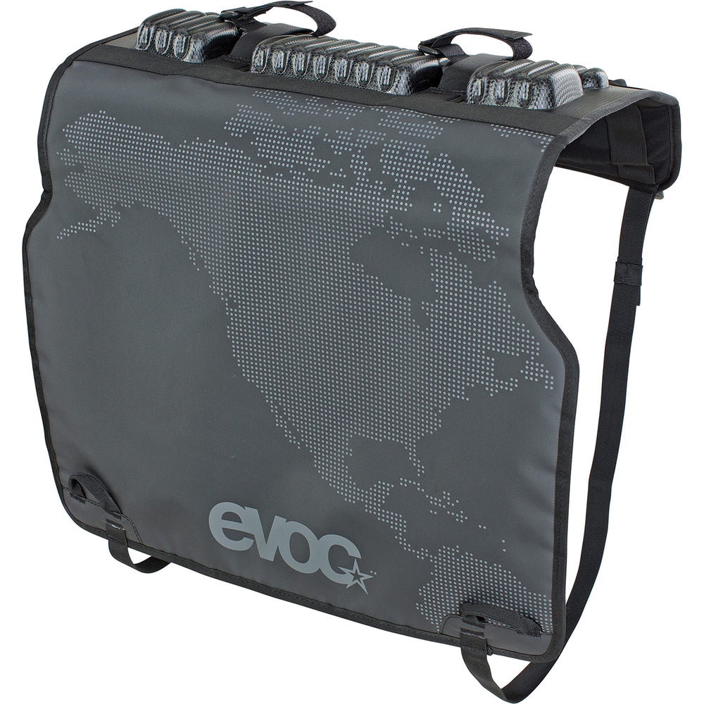 EVOC tailgate pad duo front view showing full pad protecting tailgate