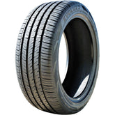 Evoluxx tire front view showing profile and sporty appearance for confident handling