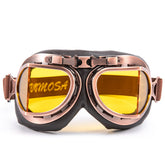 evomosa front view showing goggles and packaging, clean vintage look and protection