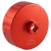 EVRBUL front view oil filter cap showing precise fit and quick removal benefit