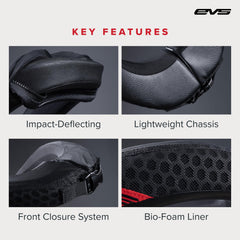 EVS R2 hook-and-loop closure detail for quick secure adjustments