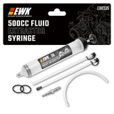 EWK syringe front view showing compact design and easy handling benefit