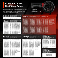 Explore Land elastic auto-lock cord detail, secures cover in high wind