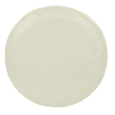 Explore Land front view of white spare tire cover showing full fit and protection