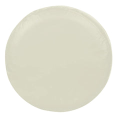 Explore Land front view of white spare tire cover showing full fit and protection