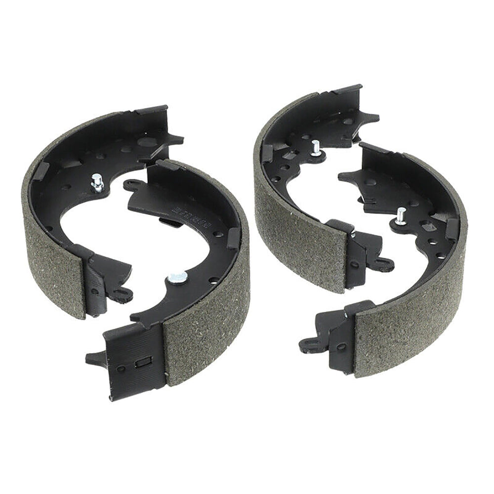 EXPPOWER rear drum brake shoes front view showing complete set and fitment benefit
