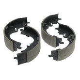 EXPPOWER rear drum brake shoes front view showing complete set and fitment benefit