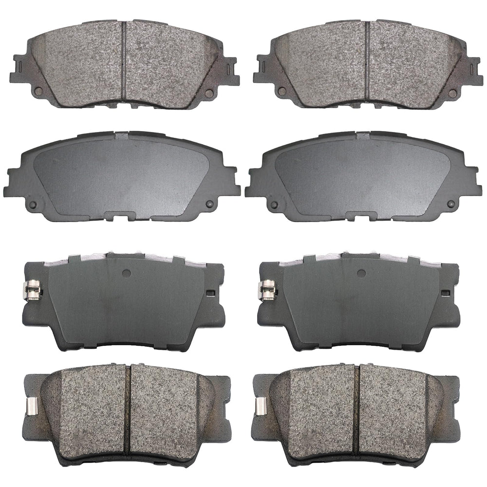 EXPPOWER front pad packaging showing full set and brand benefit low dust