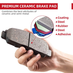 EXPPOWER rear pad close-up showing ceramic surface and improved stopping