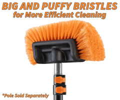 EXTEND-A-REACH close-up of five-sided bristles highlighting soft filaments for scratch-free cleaning
