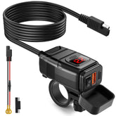 EXTRACTME front view mounted on handlebar showing secure clamp and ports benefit fast access