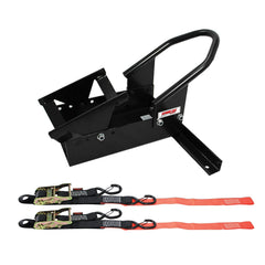 Extreme Max front view of chock and straps showing stable setup and quick anchoring