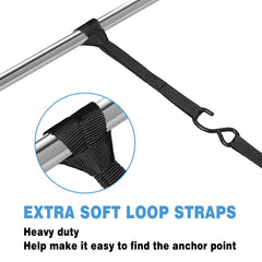 EXVITAL soft loop straps detail protecting frame and easing anchoring