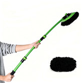Eyliden brush mop front view showing complete tool and heads for easy washing