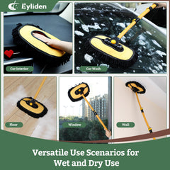 Eyliden telescoping handle extended demonstrating reach for tall vehicles