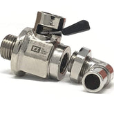 EZ Oil Drain Valve front view showing compact design and sealed cap benefit